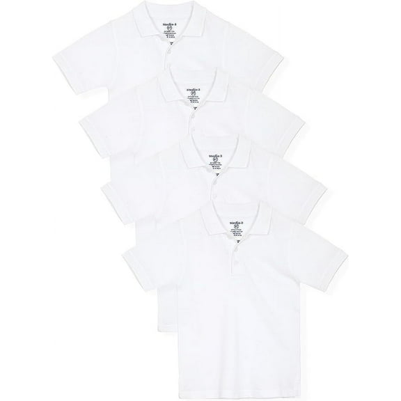 Studio 3 Boy’s - 4-Pack School Uniform Short-Sleeve Pique Polo Shirts