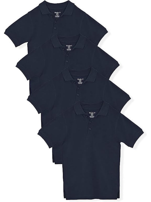 Boy’s - 4-Pack School Uniform Short-Sleeve Pique Polo Shirts