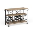 Studio 350 Brown Iron Industrial Wine Rack 31 x 48 x 17