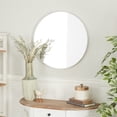 thumbnail image 1 of Studio 350 Multiple Frame Finishes / Sizes Modern Contemporary Round Wall Mirrors White - Medium 24 x 24 White, 1 of 5