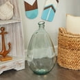 thumbnail image 1 of Studio 350 Recycled Glass Bottle Vase Collection Made in Spain - Multiple Sizes - Clear, Blue, Teal, Green Clear - Oval 10"W x 10"L x 18"H, 1 of 5