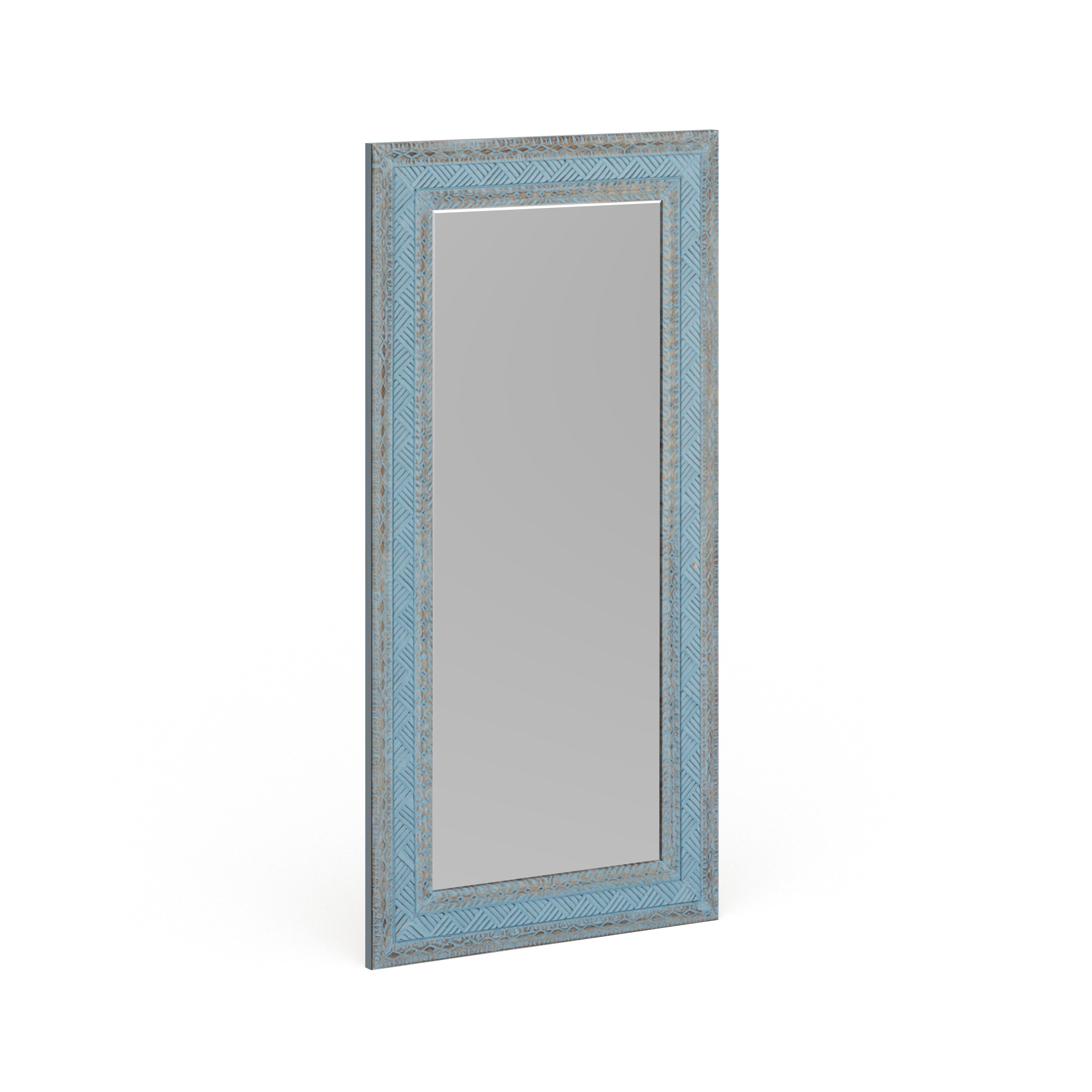Studio 350 Turquoise Wood Country Cottage Wall Mirror 36 x 72