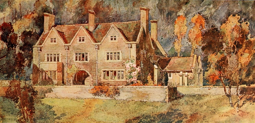 Studio 38 1916 House near Cheltenham Canvas Art - Arnold Mitchell (18 x 24)