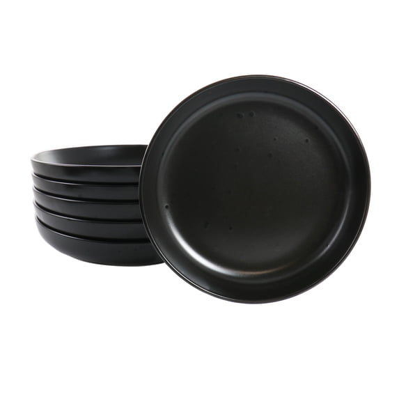 Studio 3B Mio 6 Piece Stoneware 7.5 Inch Bowls in Coal