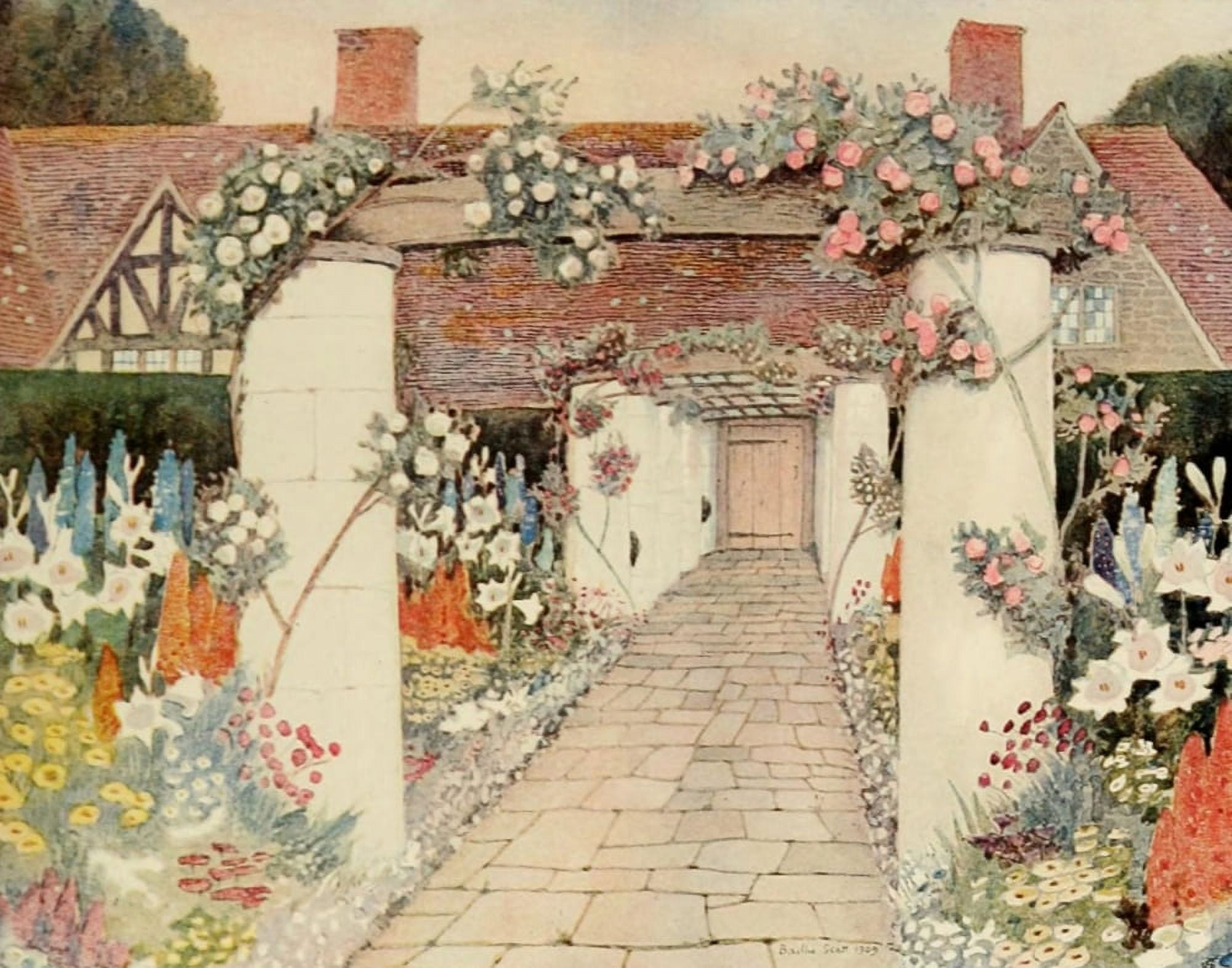 Studio 46 1909 Proposed house in Guildford Canvas Art - MH Baillie-Scott (24 x 36)