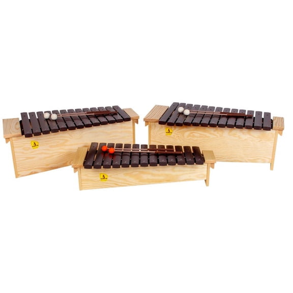 Studio 49 Orff 2000 Series Xylophone 3-Pack, Rosewood Bars