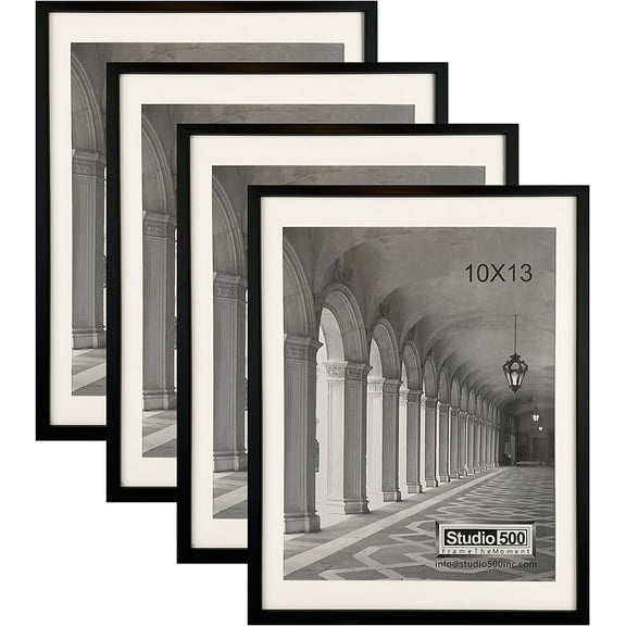 Studio 500~10 x 13" Black Wall Document or Picture Frames Comes with an Off-White Mat for 8.5 x 11" Document