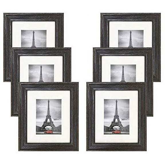 Studio 500~Newest Collection 8 x 10-inch Wall & Tabletop Rustic Distressed  Picture Frames comes w/Mat with an Opening for a 5x7 Photo/Image/Pictures