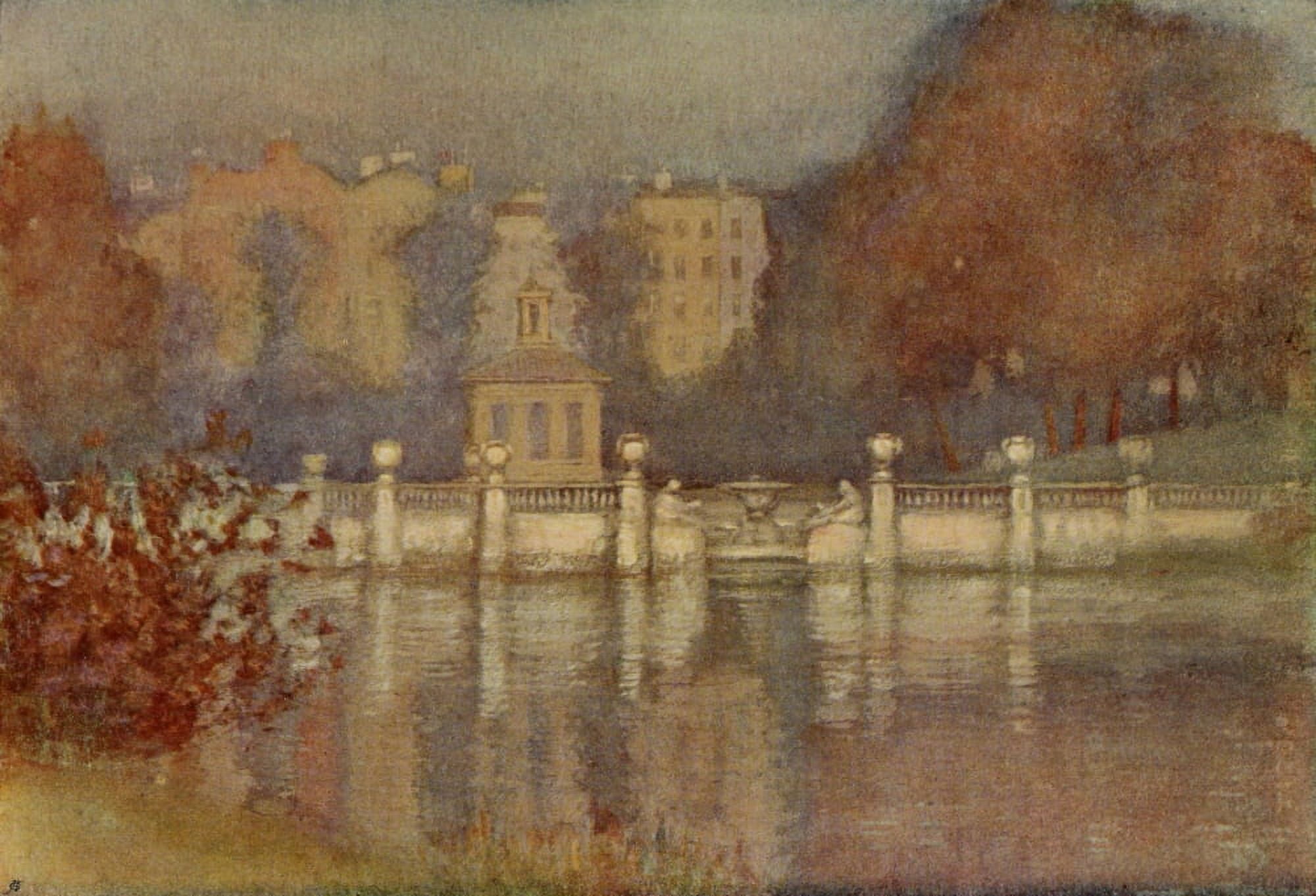 Studio 53 1911 Serpentine Hyde Park Canvas Art - Edward Louis Laurenson (24 x 36)