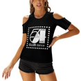 thumbnail image 1 of Studio 54 Club Dance Nyc Print O-Neck Off-The-Shoulder Top Short-Sleeved T-Shirt Ladies Streetwear Studio 54 The Seventies, 1 of 3