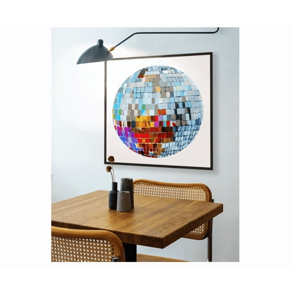 Studio 54 Disco Ball Painting Poster Colorful Pop Art Painting