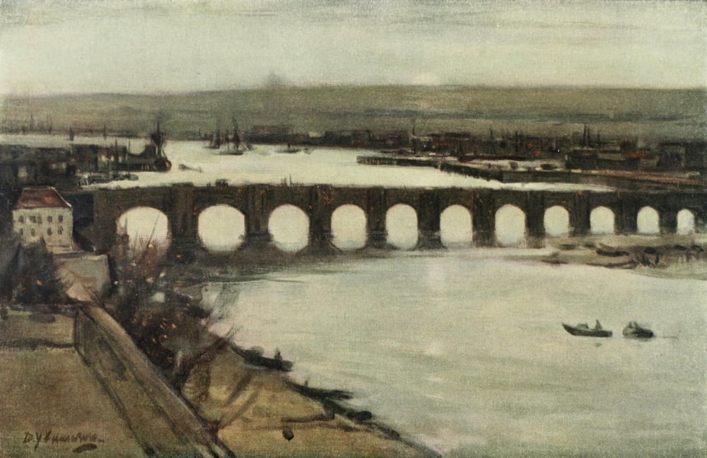 Studio 55 1912 Berwick Bridge Canvas Art - David Y Cameron (24 x 36)