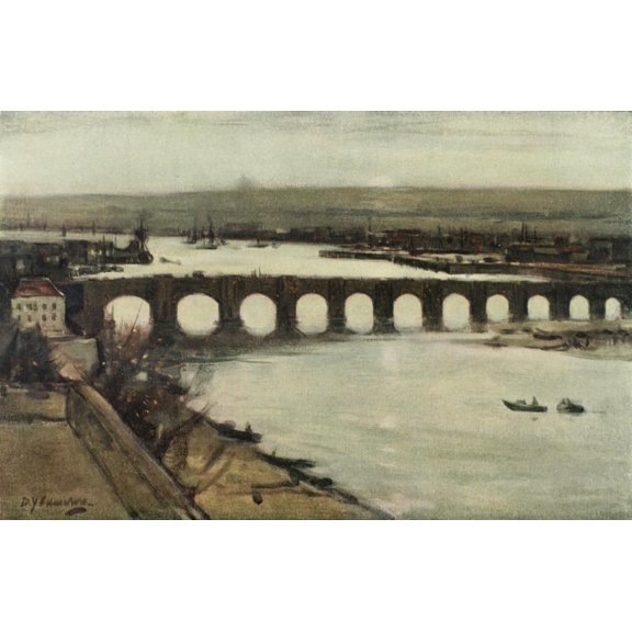 Studio 55 1912 Berwick Bridge Poster Print by David Y. Cameron (24 x 36)