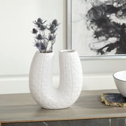 Studio 55D Albuquerque Matte White 10" High U-Shaped Decorative Vase