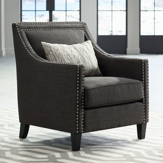 Studio 55D Flynn Heirloom Charcoal Upholstered Armchair
