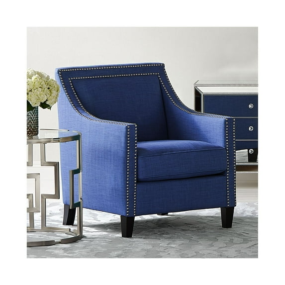 Studio 55D Flynn Navy Blue Upholstered Armchair