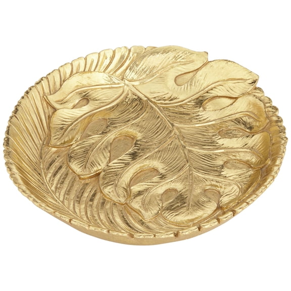 Studio 55D Gardenerville Rich Gold Round Tropical Decorative Plate