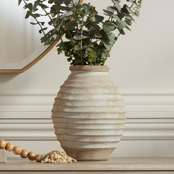 Studio 55D Hive 9 3/4" High Antique White Decorative Vase