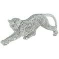 thumbnail image 1 of Studio 55D Silver Prowling Leopard 17 1/2" Wide Accent Sculpture, 1 of 5