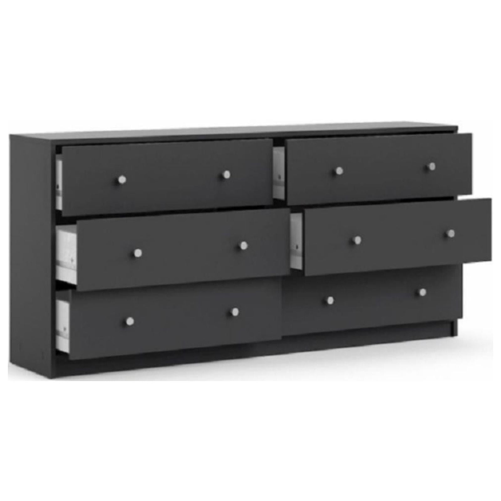 Studio 6 Drawer Double Dresser, Grey