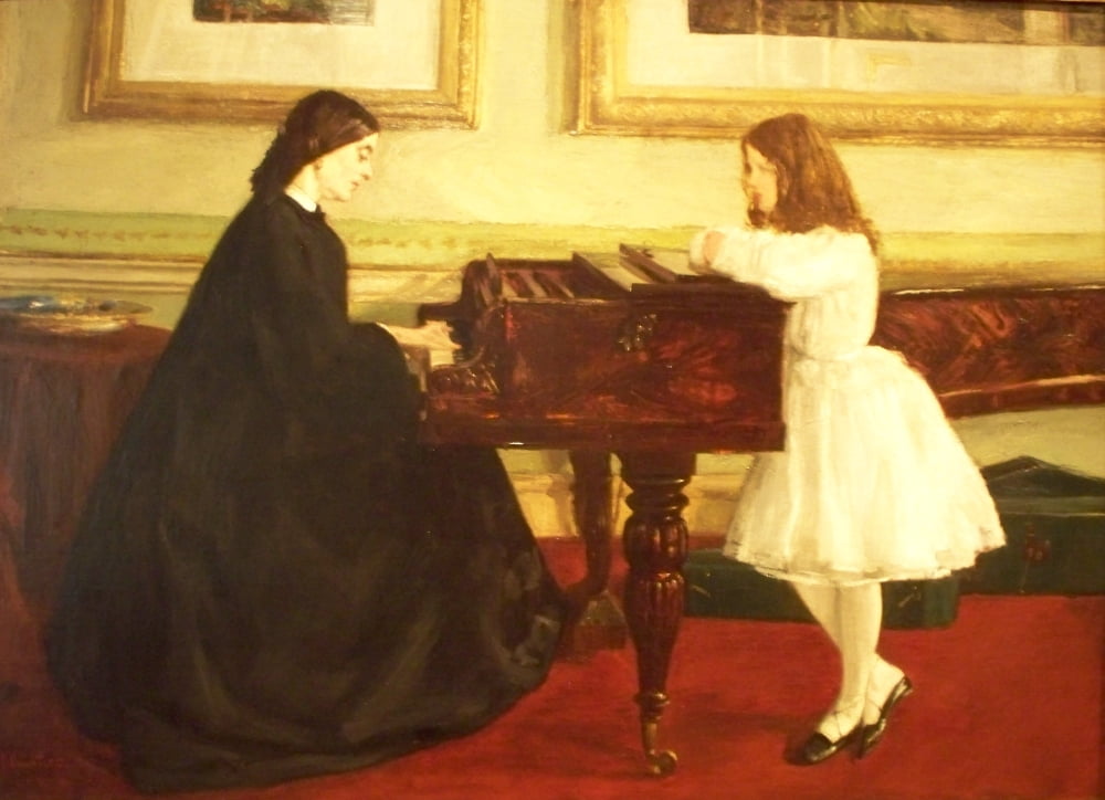 Studio 64 1915 At the Piano Canvas Art - James Whistler (18 x 24)