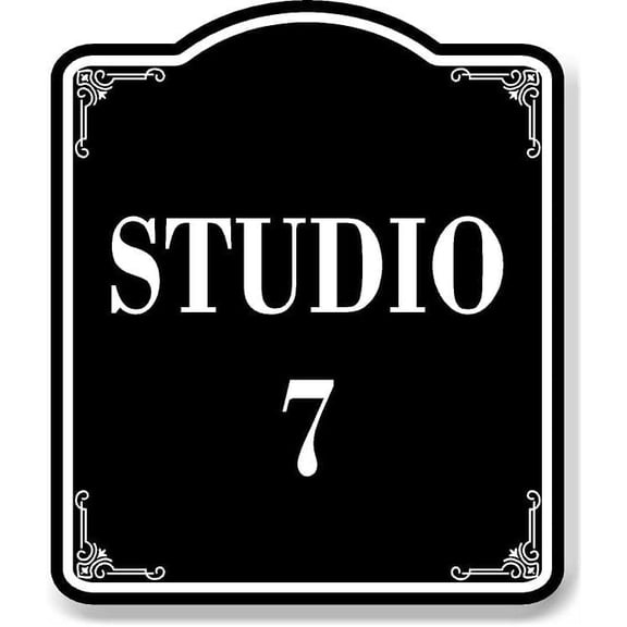 Studio 7 BLACK Aluminum Composite Sign, 8.5"x10"