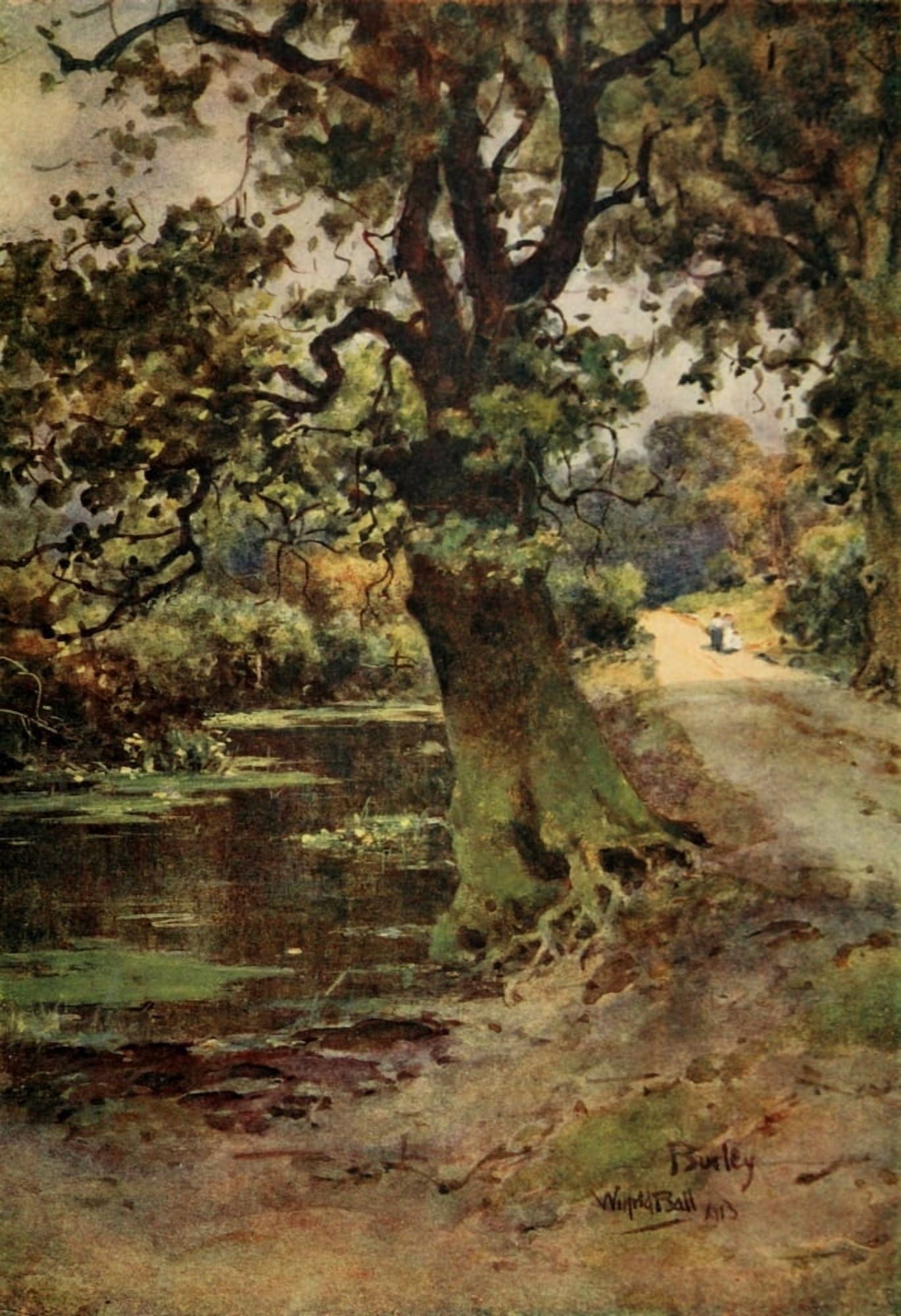 Studio 70 1917 Path in the New Forest Canvas Art - Wilfrid Ball (18 x 24)