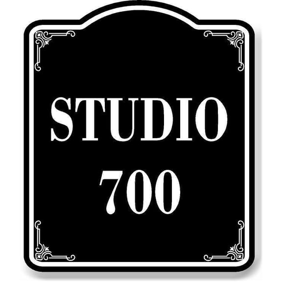 Studio 700 BLACK Aluminum Composite Sign, 15"x18"