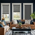 Studio 707 Cordless Zebra Blinds for Windows 100 Polyester Pull Down