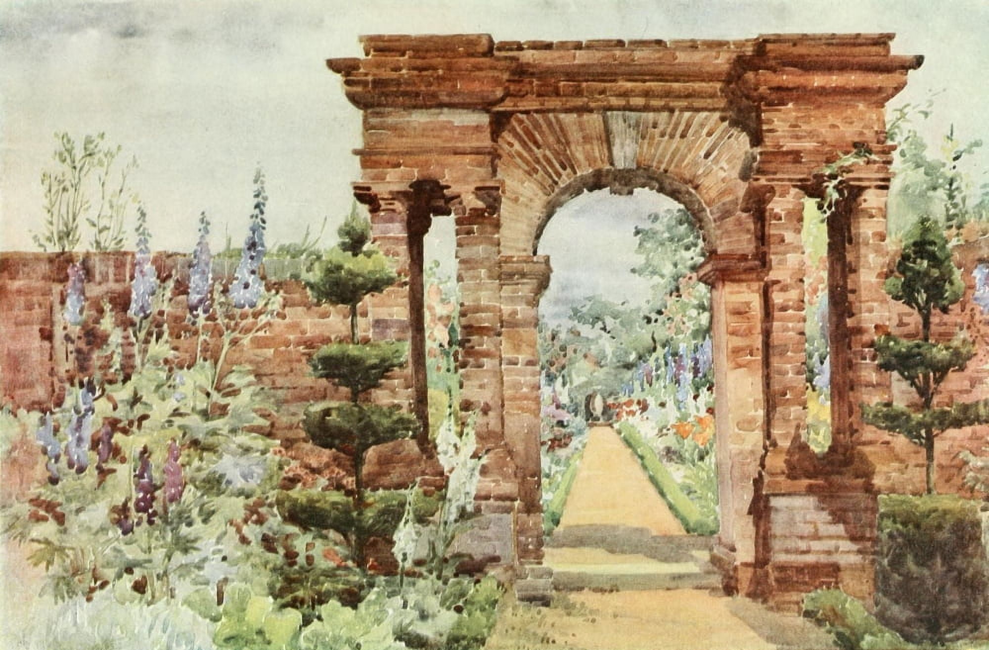 Studio 71 1907 Great arch at vineyards Great Baddow Canvas Art - Margaret Felkin (18 x 24)