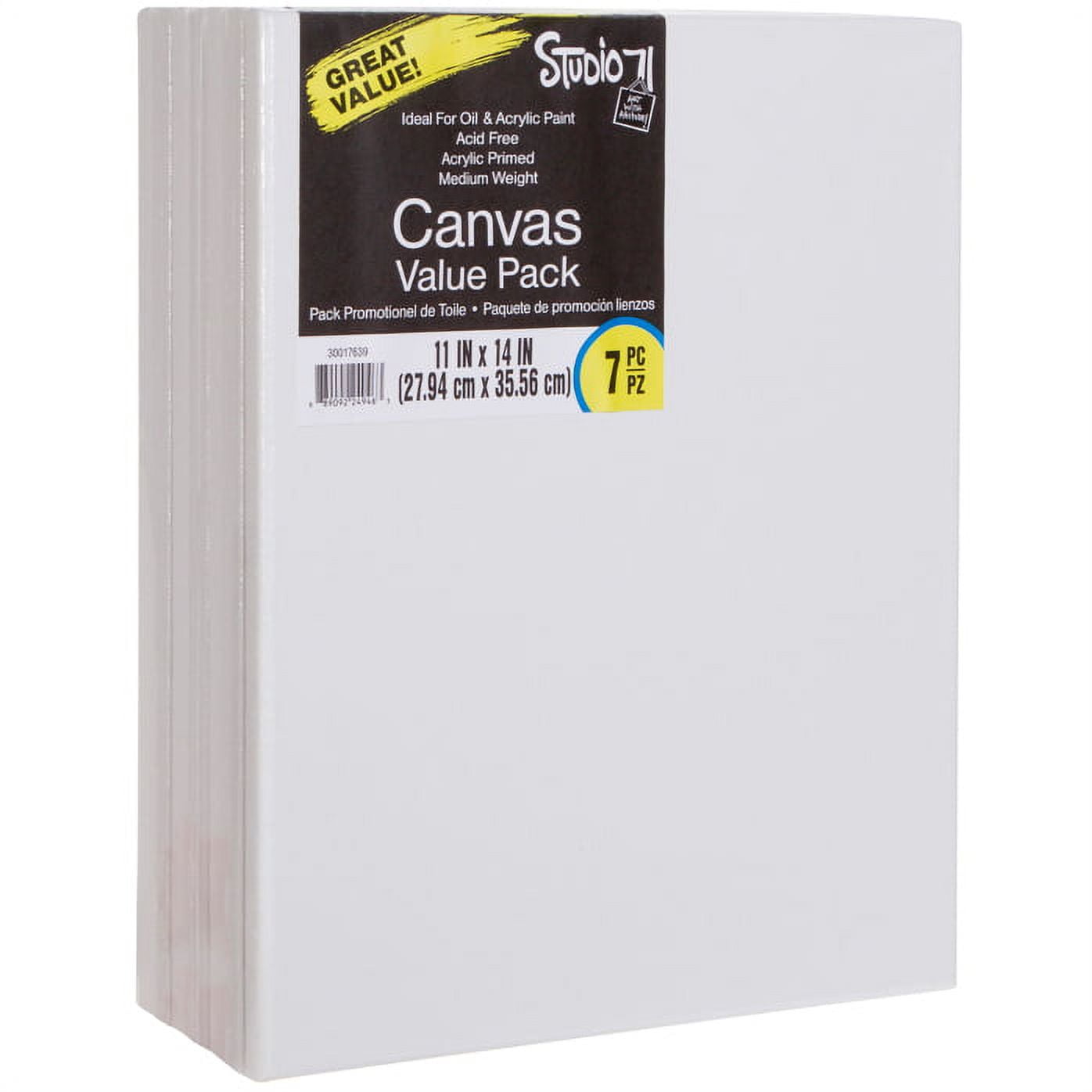  Stretched Canvases for Painting 4x4, 5x7, 8x10, 9x12, 11x14  Inch 10-Pack, 10 oz Triple Primed Acid-Free 100% Cotton Blank Art Canvas  for Oil Paint Acrylics Pouring & Wet Art Media, Pour