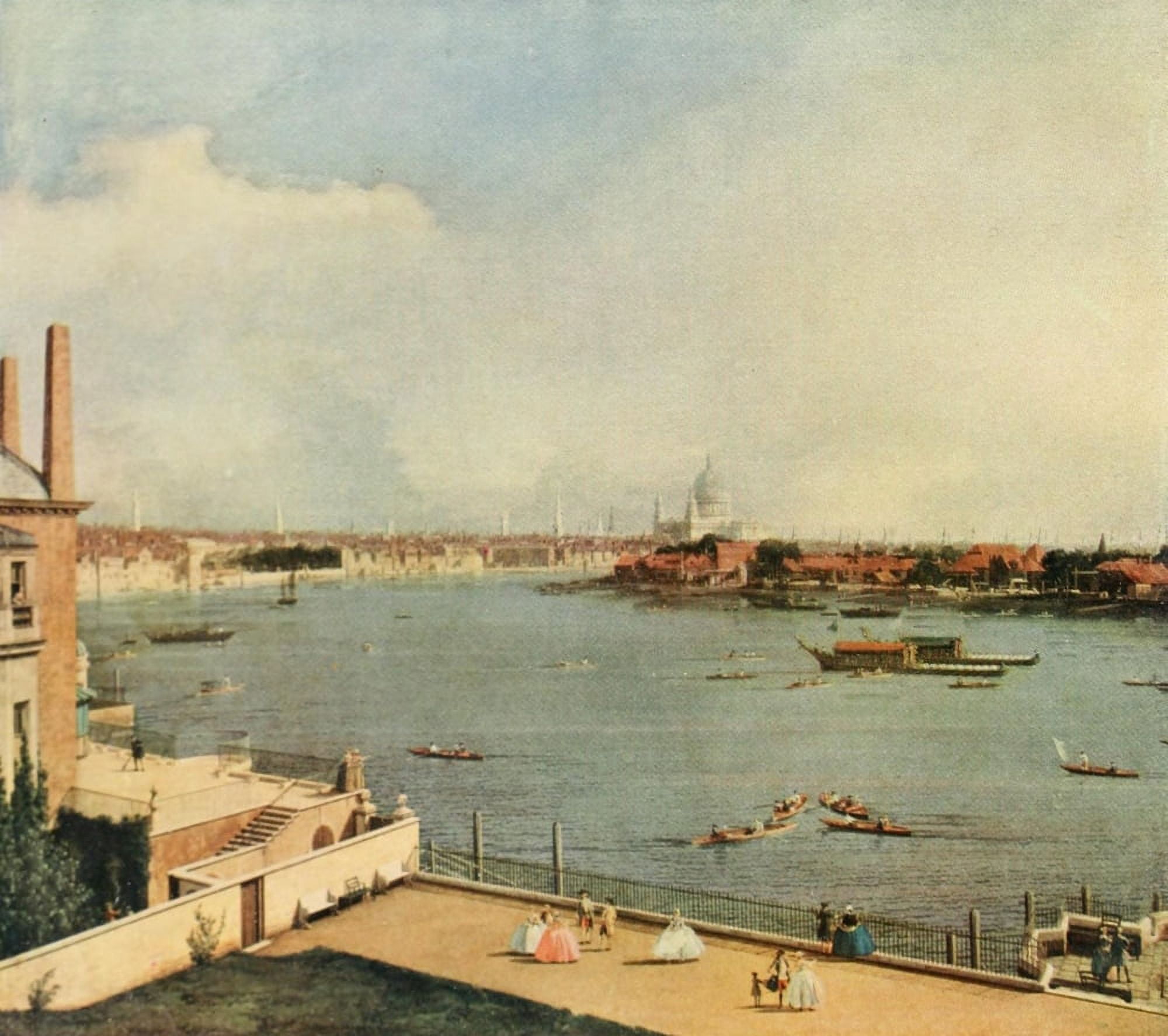 Studio 83 1922 Thames from Richmond House London Canvas Art - Canaletto (18 x 24)