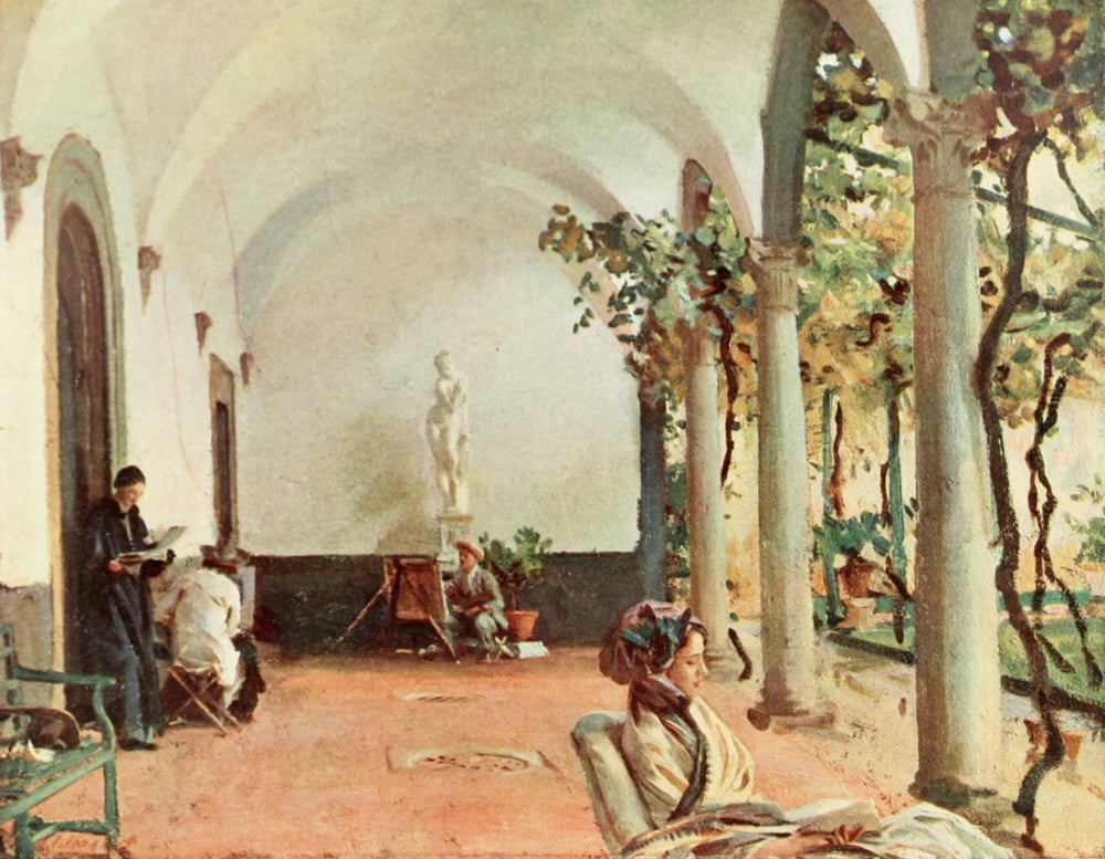 Studio 83 1922 The Loggia Canvas Art - John Singer Sargent (18 x 24)