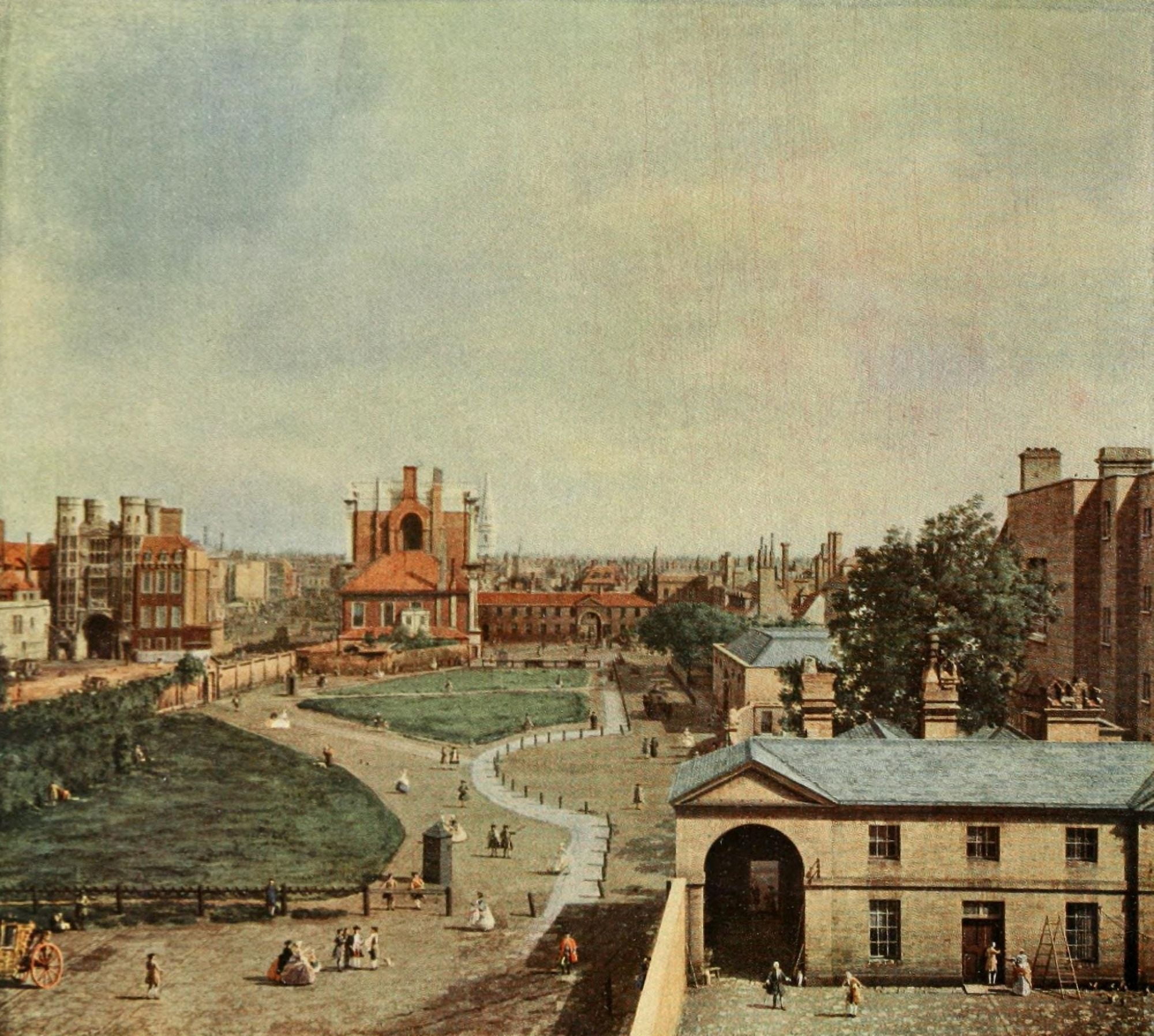 Studio 83 1922 Whitehall from Richmond House London Canvas Art - Canaletto (18 x 24)