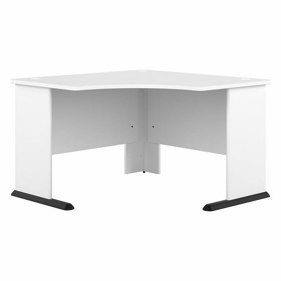 Studio A 48W Corner Computer Desk in White - Engineered Wood