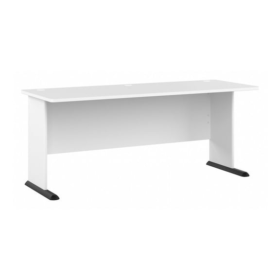 Studio A 72W Computer Desk in White - Engineered Wood