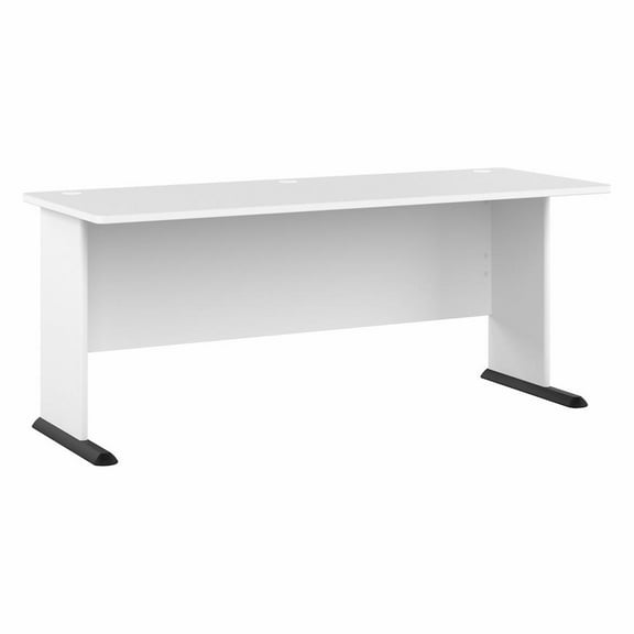 Studio A 72W Computer Desk in White - Engineered Wood