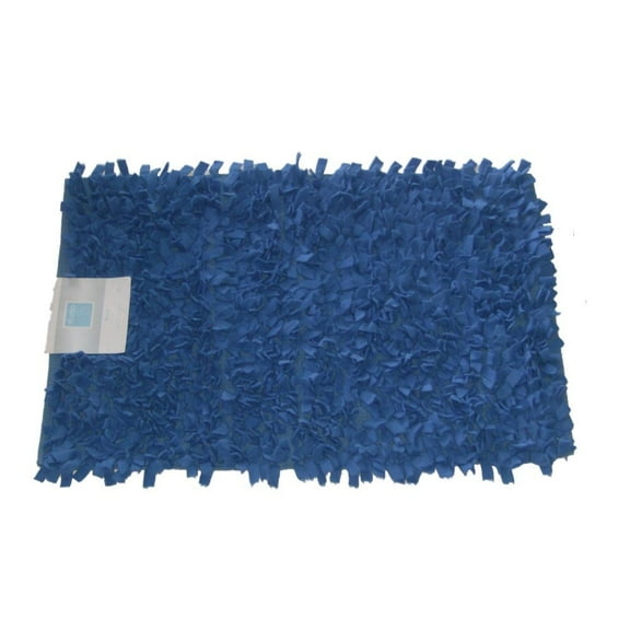 Studio A Blue Fat Fleecey Shag Throw Rug Shaggy Bath Accent Mat
