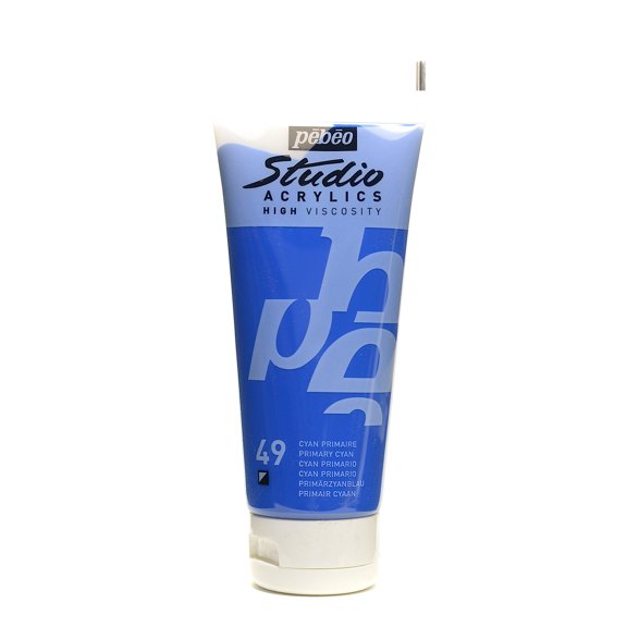 Studio Acrylic Paint primary cyan, 100 ml (pack of 3)