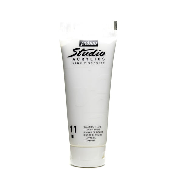 Studio Acrylic Paint titanium white, 100 ml (pack of 3)