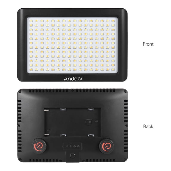 Studio Andoer Mini Portable Dimmable Studio Video Photography LED Light Panel Lamp 3200K/6000K 192pcs Beads For DSLR Camera DV Camcorder