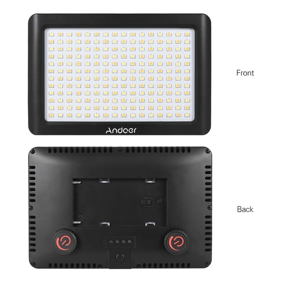 Studio Andoer Mini Portable Dimmable Studio Video Photography LED Light Panel Lamp 3200K/6000K 192pcs Beads For DSLR Camera DV Camcorder