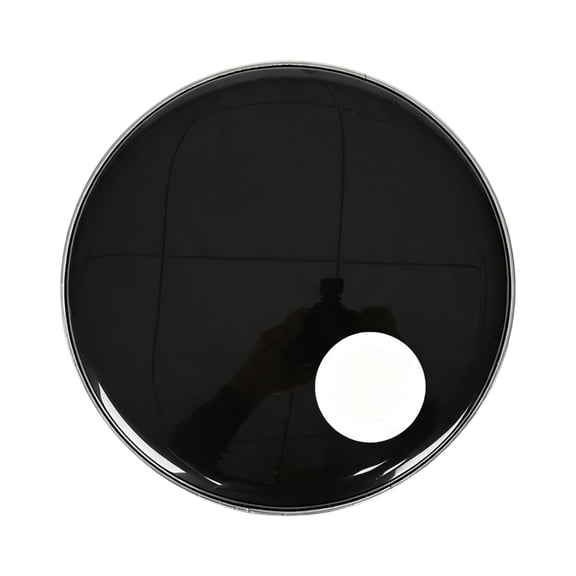 Studio Bass Drum Resonant Head, Black Ported Front Design with Microphone Access for Rehearsal and Stage Setup