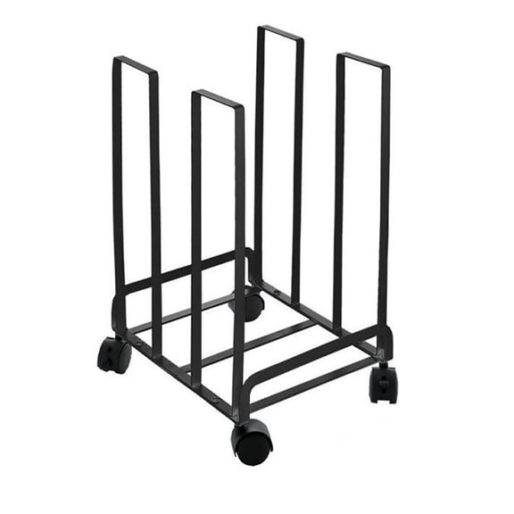 Studio Board Storage Cart Metal Rolling Rack With Divider Slots for Flat Cardboard and Panel Storage Access Needs