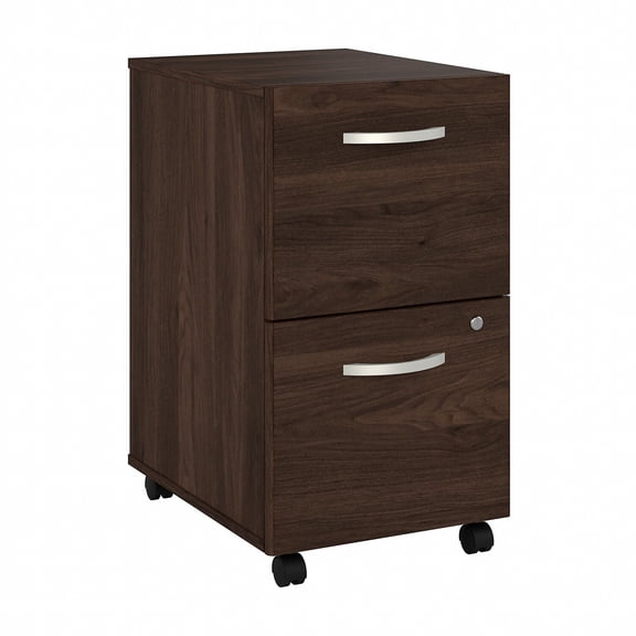 Hybrid 2 Drawer Mobile File Cabinet in Black Walnut - Engineered Wood