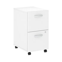 Studio C 2 Drawer Mobile File Cabinet in White - Engineered Wood