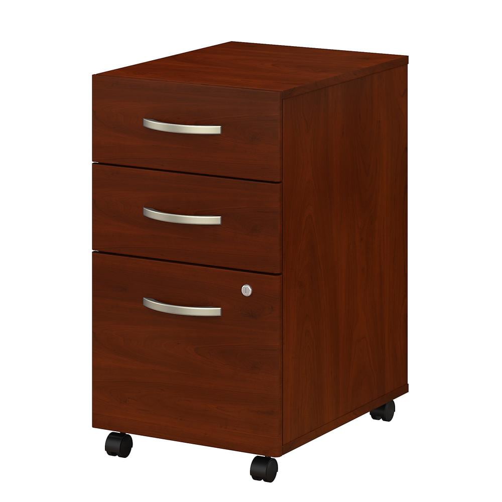 Hansen Cherry 3-Drawer Lockable Mobile Pedestal File Cabinet