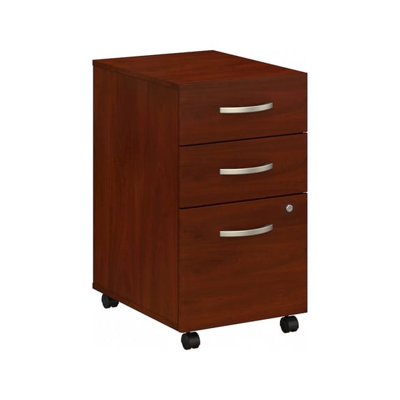 Studio C 3 Drawer Mobile File Cabinet in Hansen Cherry - Engineered Wood
