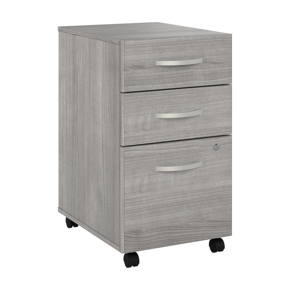 Studio C 3 Drawer Mobile File Cabinet in Platinum Gray - Engineered Wood