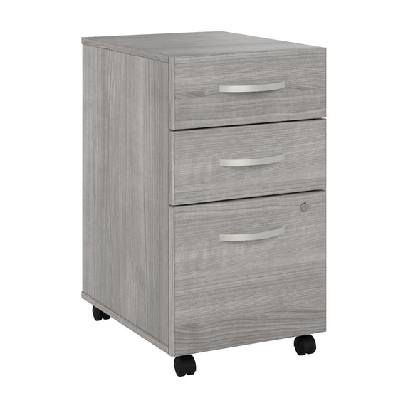 Studio C 3 Drawer Mobile File Cabinet in Platinum Gray - Engineered Wood